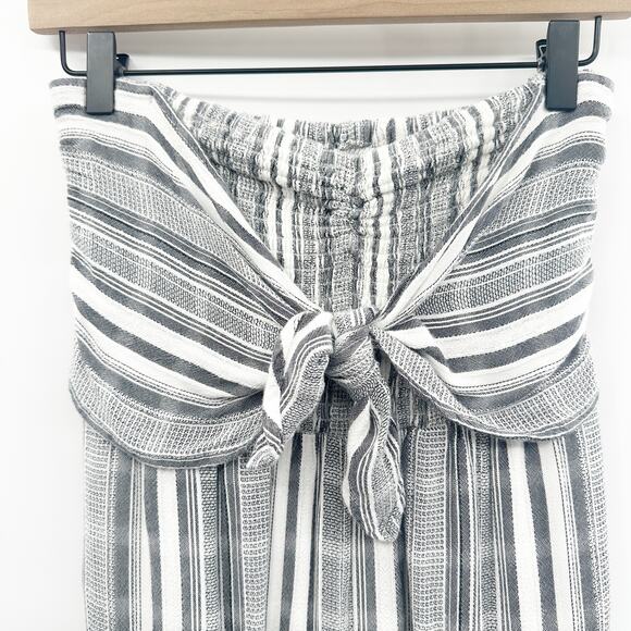 L*Space Riri Wide Leg Jumpsuit Romper in Gray White Stripe Size Medium - Picture 5 of 12